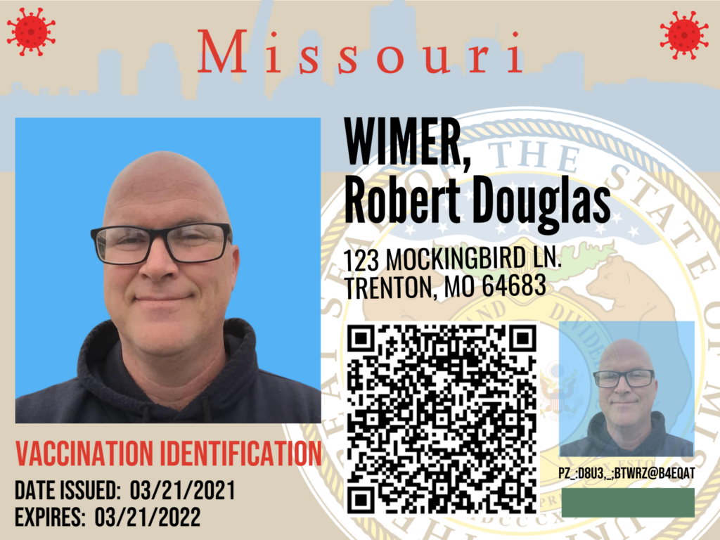 V.I.D. (Vaccination Identification) for the state of Missouri